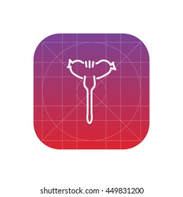 sausage and fork line icon
