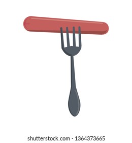 Sausage in fork symbol
