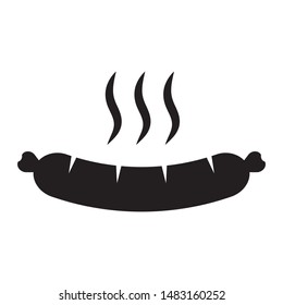 Sausage, frankfurter icon vector isolated on background