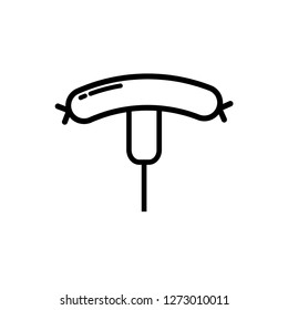 sausage, frankfurter icon vector template