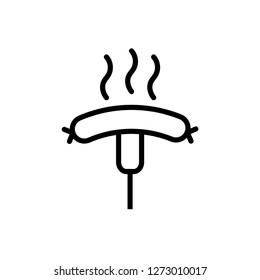 sausage, frankfurter icon vector template