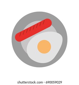 sausage with fried egg