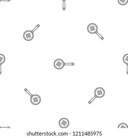 Sausage fry pan pattern seamless vector repeat geometric for any web design
