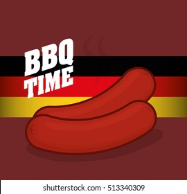 Sausage german food icon vector illustration graphic design