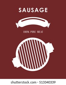 Sausage german food icon vector illustration graphic design