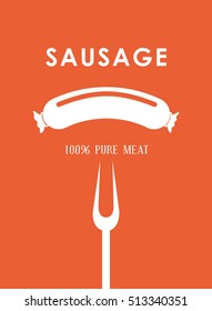 Sausage german food icon vector illustration graphic design