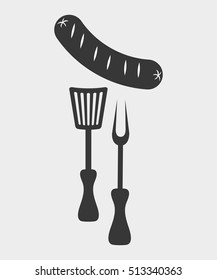 Sausage german food icon vector illustration graphic design