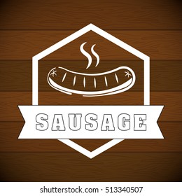Sausage german food icon vector illustration graphic design