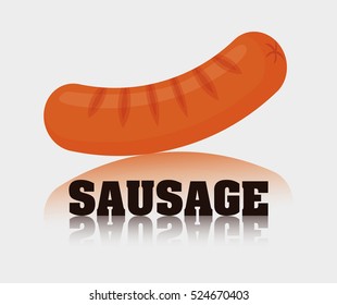 Sausage german food icon vector illustration graphic design