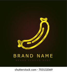 Sausage golden metallic logo