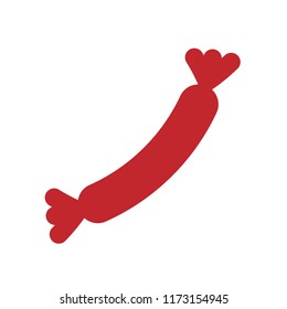 Sausage grilled icon. vector isolated illustration. meat