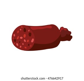 Sausage healthy food organic food market icon. Isolated and flat illustration. Vector graphic