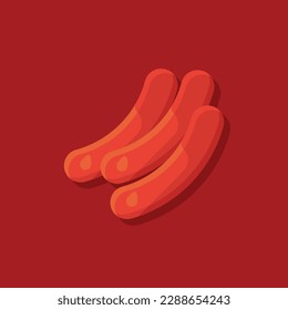 Sausage Hot dog Realistic Food Vectors colorful