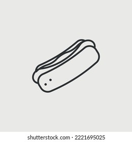 sausage hot dog vector icon fast food
