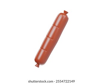 Sausage icon 3d rendering illustration