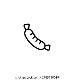 Sausage icon  in black line style icon, style isolated on white background