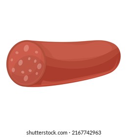 Sausage icon cartoon vector. Pork meat. Fresh salami