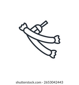 coleção de ícones de salsicha. estilo de design com fundo