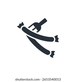 sausage icon collection . design style with background