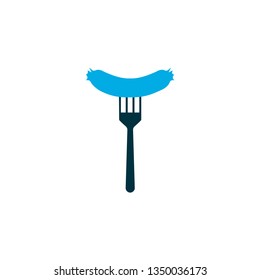 Sausage icon colored symbol. Premium quality isolated bratwurst element in trendy style.