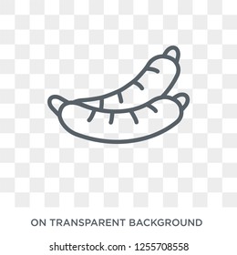 Sausage icon. Sausage design concept from Restaurant collection. Simple element vector illustration on transparent background.