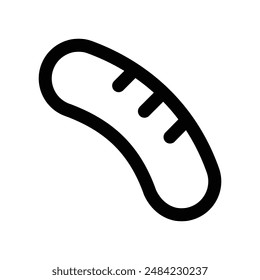 Sausage icon design in filled and outlined style
