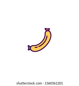 Sausage icon design. Gastronomy icon vector illustration