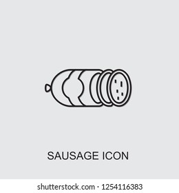 sausage icon . Editable line sausage icon from agriculture. Trendy sausage icon for web and mobile.