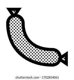Salchicha. Icono lleno de puntos.