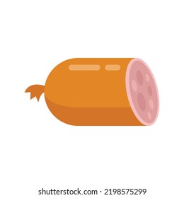 Sausage icon. Flat illustration of sausage vector icon isolated on white background
