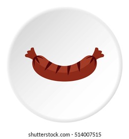 Sausage icon. Flat illustration of sausage vector icon for web