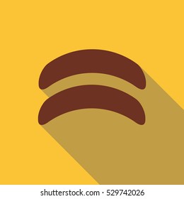 Sausage icon. Flat illustration of sausage vector icon for web