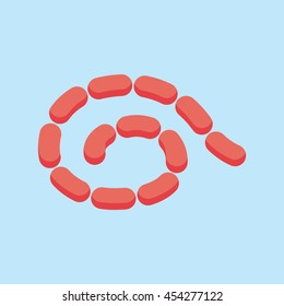 sausage icon in flat style