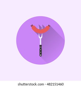 sausage icon. flat style