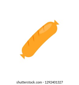 Sausage icon in flat style izolated on white background. Vector illustration