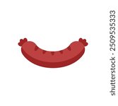 Sausage icon with flat style. Simple sausage vector illustration