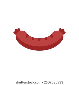 Sausage icon with flat style. Simple sausage vector illustration