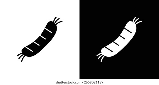 Icono de salchicha de un Vector de estilo plano