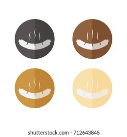Sausage icon. flat style vector illustrations 