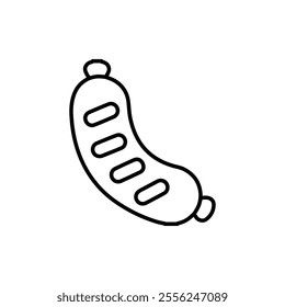 sausage icon Flat symbol set outline