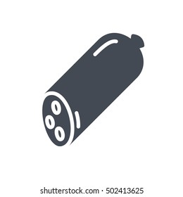 Sausage Icon Food Meat Solid silhouette