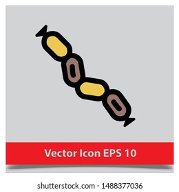 sausage icon. food sign. EPS 10