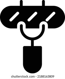 Sausage Icon With Glyph Style, Camping Sign And Symbol Isolated On White Background