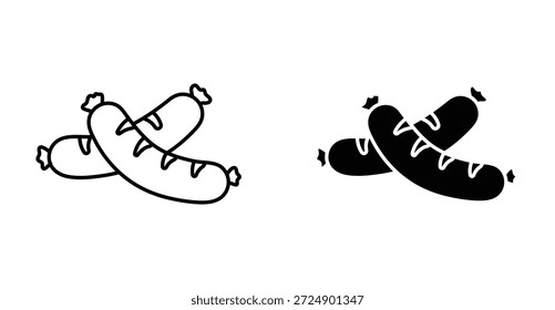 Ícone de salsicha design gráfico. Ilustrações de ícone de vetor