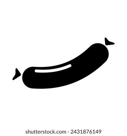 Sausage icon. Grilled sausage. Vector illustration