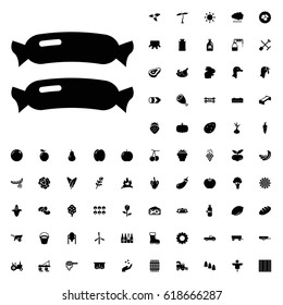 Sausage icon illustration isolated vector sign symbol. agriculture icons vector set on white background.