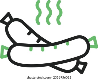 Sausage Icon image. Suitable for mobile application.