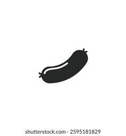 Sausage icon, isolated on white background