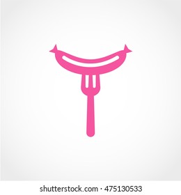 sausage Icon Isolated on White Background