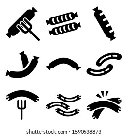 sausage icon isolated sign symbol vector illustration - Collection of high quality black style vector icons

